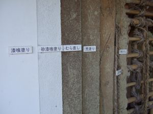 회반죽 벽의 단면