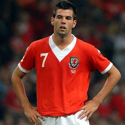 2007년 웨일스 대표팀에서 뛰고 있는 레들리