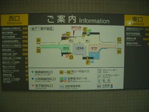 현재 위치가 표시된 안내도