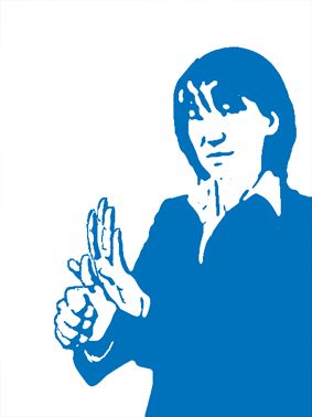 돕다 - 대상을 나타내는 "남자" 수화를 뒤에서 밀어주는 표현. 대상이 되는 인물이 여성이라도 이 형태를 사용하며, 드물게 여성 형태가 사용되는 경우가 있다.