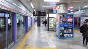 3호선 승강장 (2018년 11월 24일)