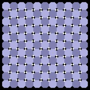 수평 및 수직 중앙 대칭이 있는 체커 버전