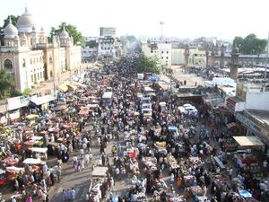 하이데라바드 시내의 혼잡