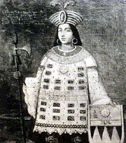 마지막 잉카, 투팍 아마루. 1572년 그의 처형으로 잉카 제국은 완전히 멸망했지만, 현재도 페루인들의 정신 속에 자국의 역사로 남아 있다.