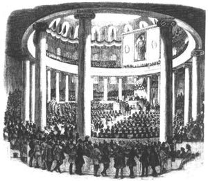 파울 교회에서의 예비 의회 모습