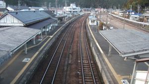 육교에서 야케시 방면을 바라봄 (2011년 12월)