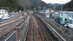 육교에서 시모유이 방면을 바라봄 (2011년 12월)