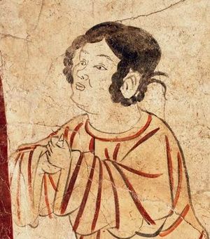 당나라 시대의 벽화에 묘사된 주먹과 손바닥 제스처.