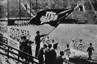 전전 마지막 6대학 야구 입장식（1942년 10월 3일）