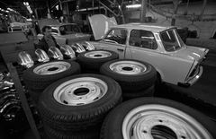 생산 종료를 앞둔 트라반트 생산 공장 (1990년 3월 15일 촬영)