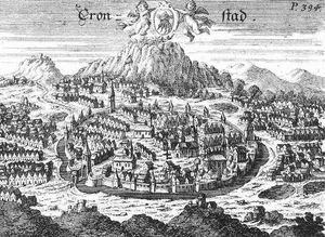 1666년 발행 서적에 실린 크론슈타트(브라쇼브) 삽화