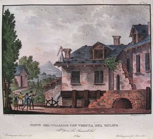 초연을 위한 알레산드로 산퀴리코의 2막 2장 몽유병 장면 무대 디자인