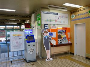 신용카드 전용 발권기(좌)와 음성 지원 발권기(우) (2024년 8월)