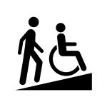 경사로 또는 경사 접근