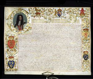 백작 작위를 인정하는 칙허장