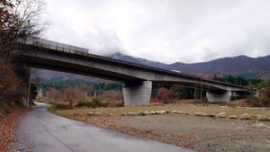 160kp 부근의 毛渡沢橋