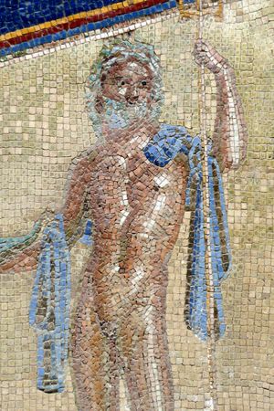 네프튜누스 모자이크 하우스, 카사 디 네프투노 에드 암피트리테(인스. V) - 트리클리니움(식당) 장식