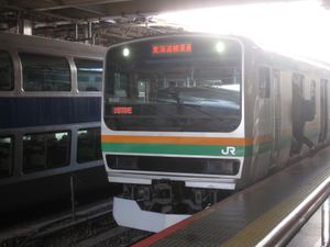 도카이도 선 직통 열차로 운행되는 E231계 전차