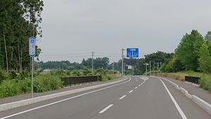 이바라키 공항 액세스 도로(오미타마시 나카노베 부근)