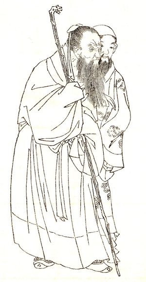 19세기 일본 그림에서 상상된 왕인