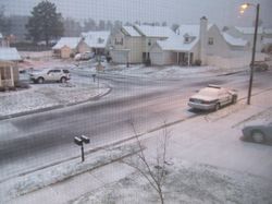 2007년의 눈 내린 롤리 시내