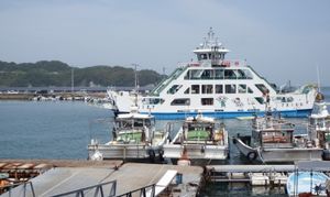 쿠로시마항에 입항하는 오오시마의 정기편