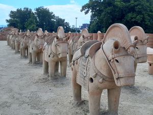 이마키즈카 고분에서 출토된 말 모양 하니와.