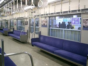 운전 개시 당시의 청색 좌석